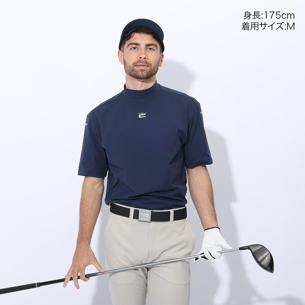 【COBRA／コブラ】胸元ストライプ ストレッチ 半袖モックネックシャツ・M・橙 Amazon.co.jp: コブラ（Cobra） ゴルフウェア モックネック 半袖